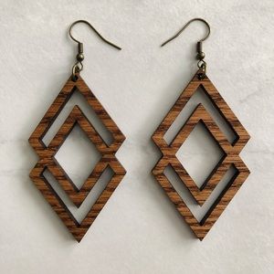 Wooden Koi Earrings